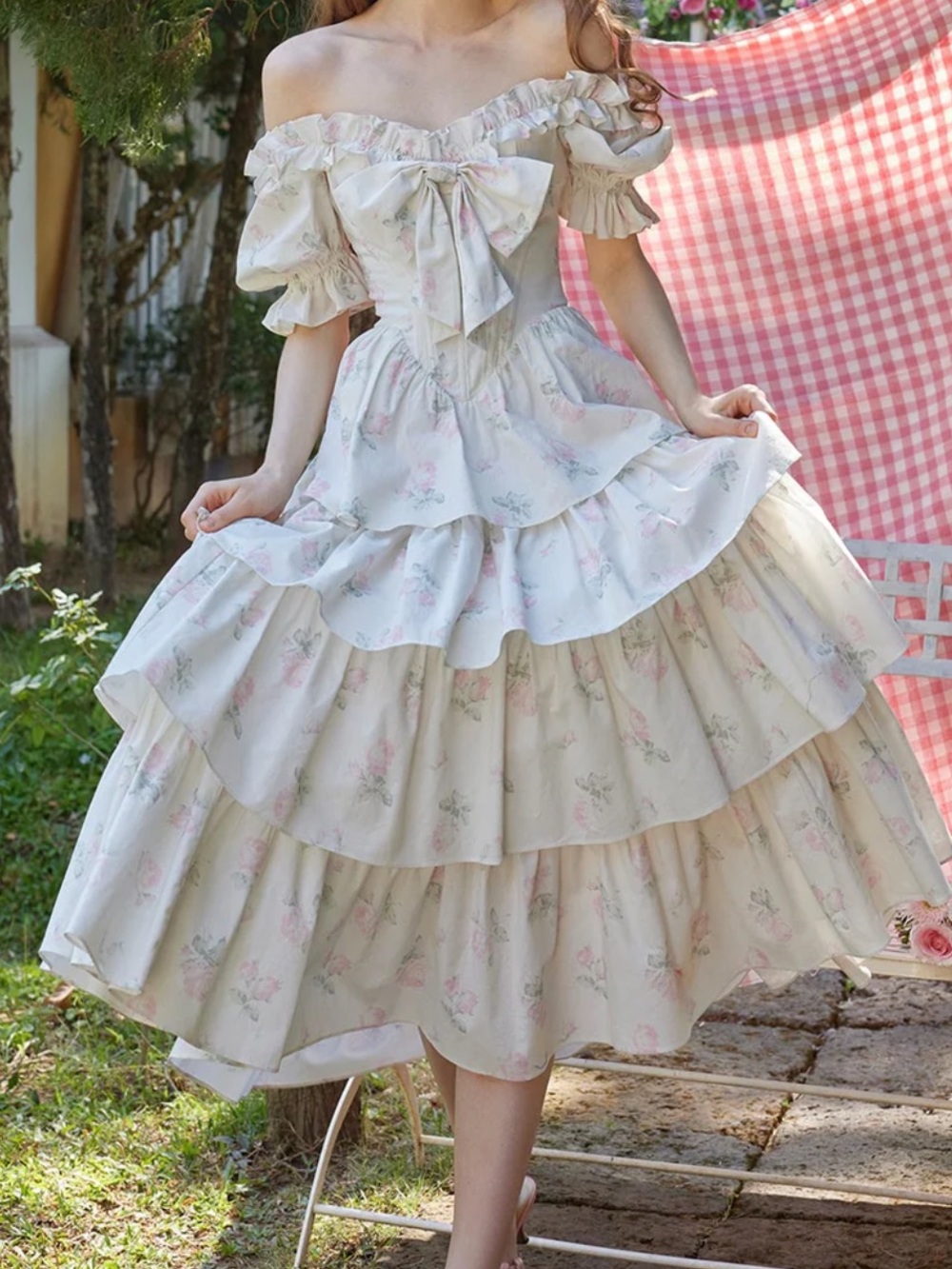 Lacemade Bloom in Coral Corset Dress
